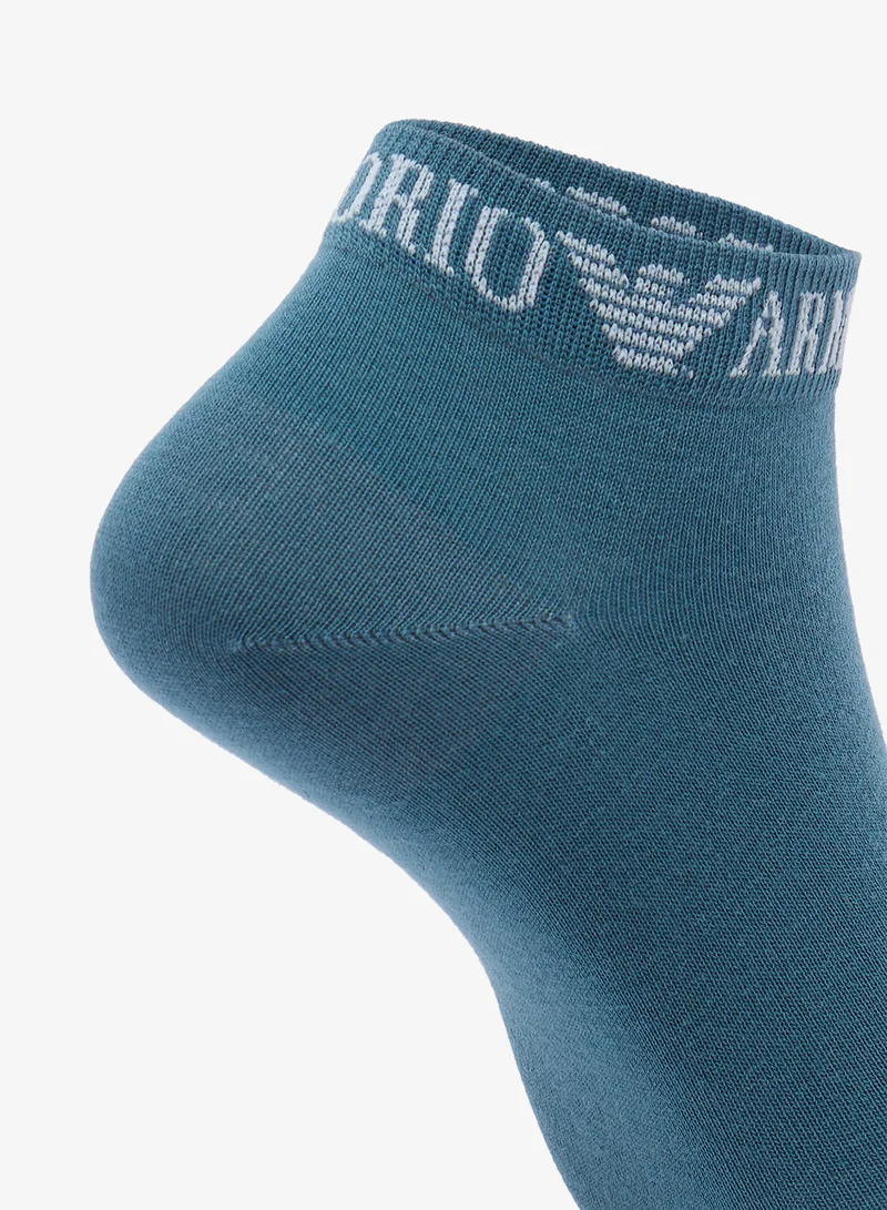 EMPORIO ARMANI  3 Pack Of Logo Ankle Socks for Men | Best Price UAE